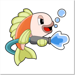 Fish Firefighter Fire extinguisher Posters and Art